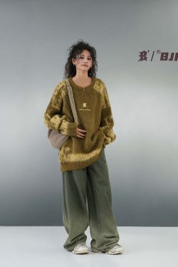 BJHG Textured Jacquard Sweater - Y2K Summer, 90s Grunge, Retro Style, Y2K Party & Club