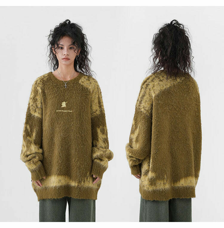 BJHG Textured Jacquard Sweater - Y2K Summer, 90s Grunge, Retro Style, Y2K Party & Club