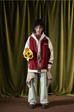 BJHG Two-Tone Vintage Corduroy Jacket - Y2K Summer, 90s Grunge, Retro Style, Y2K Party Outfit