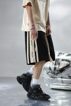 BJHG Velour Wideleg Lounge Shorts - Y2K Summer Grunge, 90s Retro, Gothic Y2K, Y2K Party