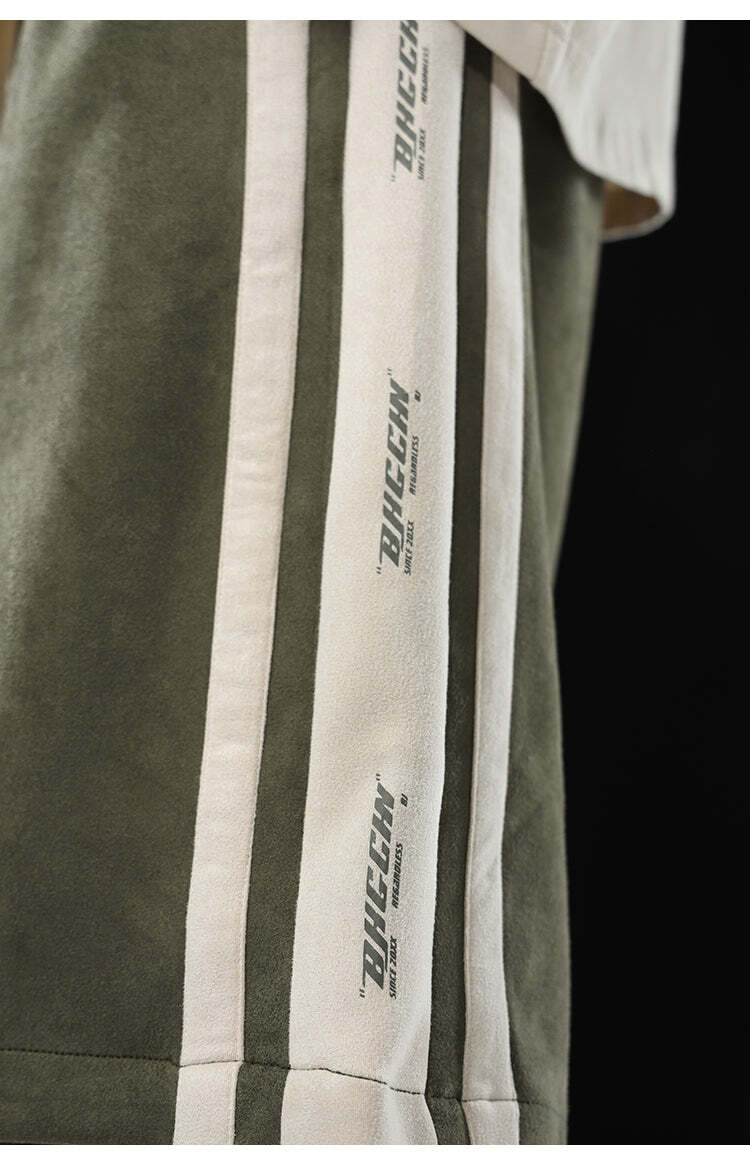 BJHG Velour Wideleg Lounge Shorts - Y2K Summer Grunge, 90s Retro, Gothic Y2K, Y2K Party
