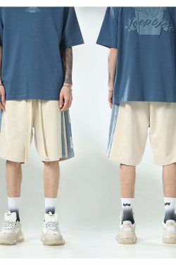 BJHG Velour Wideleg Lounge Shorts - Y2K Summer Grunge, 90s Retro, Gothic Y2K, Y2K Party