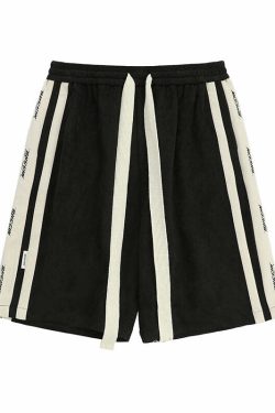BJHG Velour Wideleg Lounge Shorts - Y2K Summer Grunge, 90s Retro, Gothic Y2K, Y2K Party