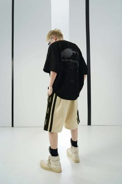 BJHG Velour Wideleg Lounge Shorts - Y2K Summer Grunge, 90s Retro, Gothic Y2K, Y2K Party