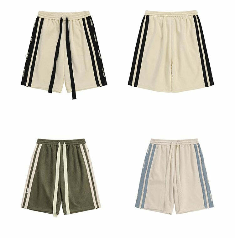 BJHG Velour Wideleg Lounge Shorts - Y2K Summer Grunge, 90s Retro, Gothic Y2K, Y2K Party