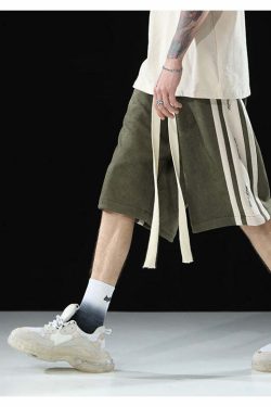 BJHG Velour Wideleg Lounge Shorts - Y2K Summer Grunge, 90s Retro, Gothic Y2K, Y2K Party