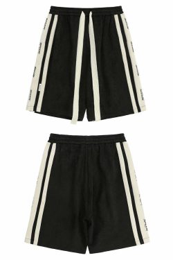 BJHG Velour Wideleg Lounge Shorts - Y2K Summer Grunge, 90s Retro, Gothic Y2K, Y2K Party