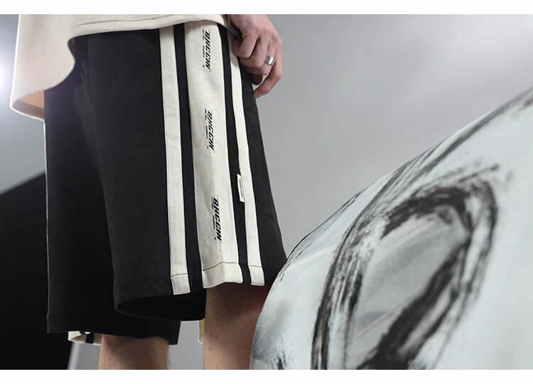 BJHG Velour Wideleg Lounge Shorts - Y2K Summer Grunge, 90s Retro, Gothic Y2K, Y2K Party