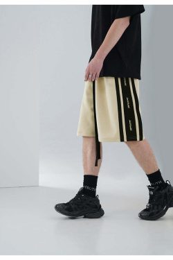 BJHG Velour Wideleg Lounge Shorts - Y2K Summer Grunge, 90s Retro, Gothic Y2K, Y2K Party