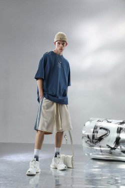 BJHG Velour Wideleg Lounge Shorts - Y2K Summer Grunge, 90s Retro, Gothic Y2K, Y2K Party