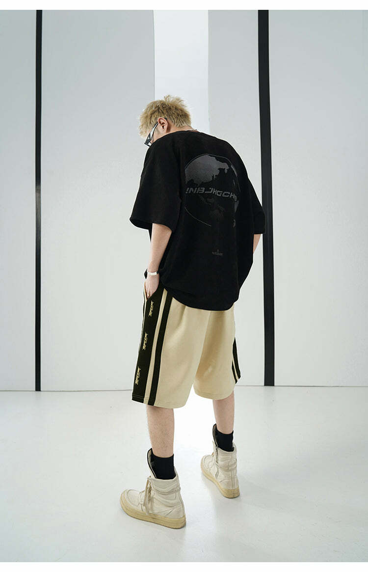 BJHG Velour Wideleg Lounge Shorts - Y2K Summer Grunge, 90s Retro, Pastel Goth, Y2K Club Out