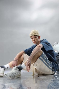 BJHG Velour Wideleg Lounge Shorts - Y2K Summer Grunge, 90s Retro, Pastel Goth, Y2K Club Out