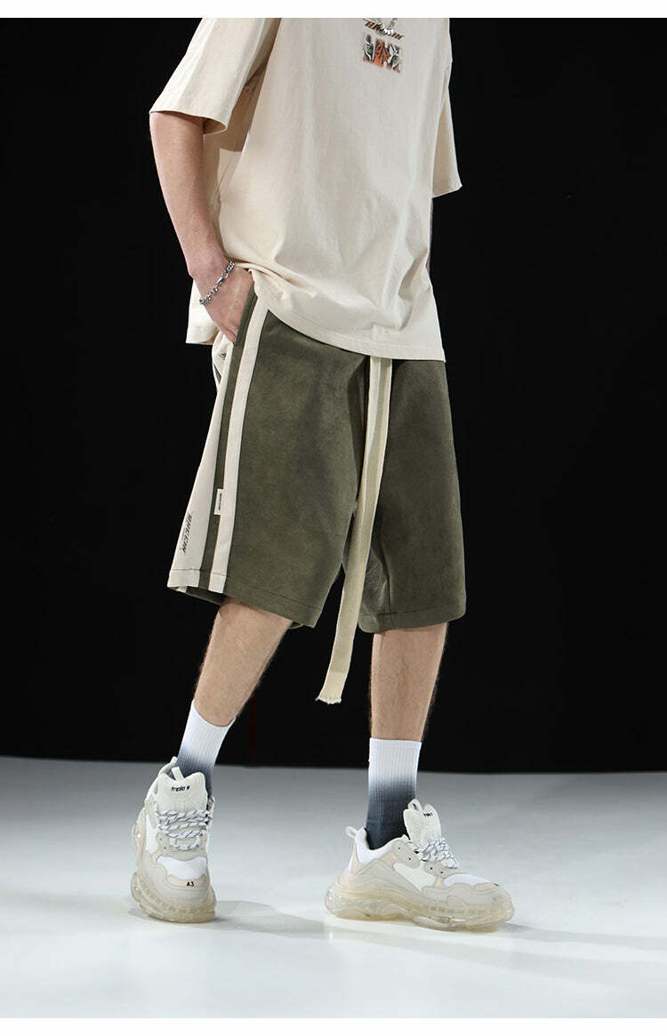BJHG Velour Wideleg Lounge Shorts - Y2K Summer Grunge, 90s Retro, Pastel Goth, Y2K Club Out