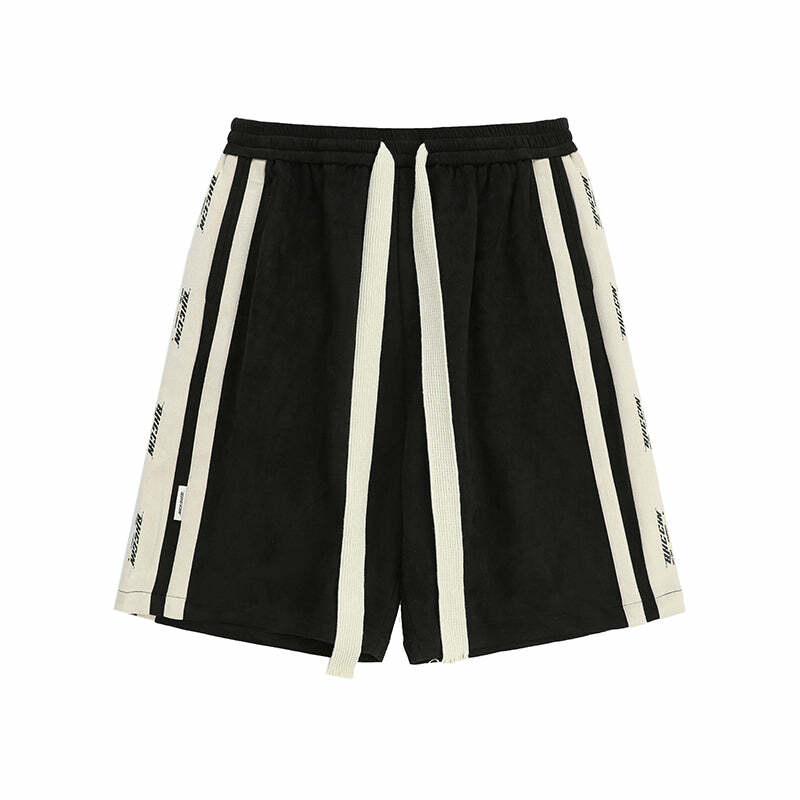 BJHG Velour Wideleg Lounge Shorts - Y2K Summer Grunge, 90s Retro, Pastel Goth, Y2K Club Out