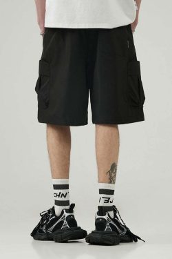 BJHG Y2K Grunge 5-Pocket Varsity Shorts - Retro 90s Summer Outfit, Y2K Fashion Essentials