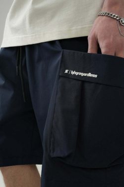 BJHG Y2K Grunge 5-Pocket Varsity Shorts - Retro 90s Summer Outfit, Y2K Fashion Essentials