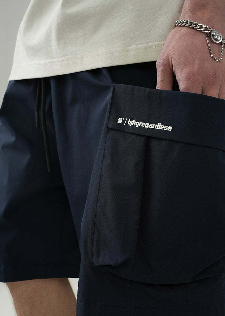 BJHG Y2K Grunge 5-Pocket Varsity Shorts - Retro 90s Summer Outfit, Y2K Fashion Essentials