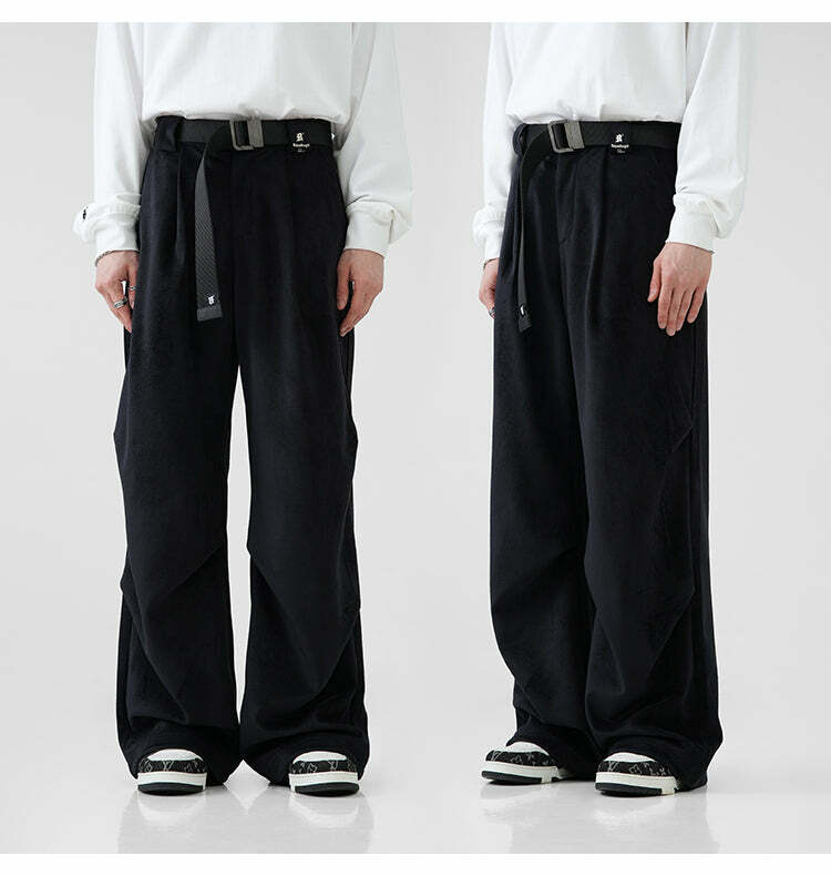 BJHG Y2K Grunge Baggy Fit Trousers - 90s Retro Summer Fashion, Gothic & Hip Hop Style