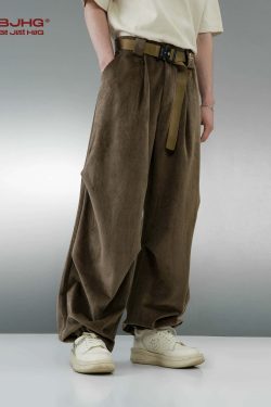 BJHG Y2K Grunge Baggy Fit Trousers - 90s Retro Summer Fashion, Gothic & Hip Hop Style