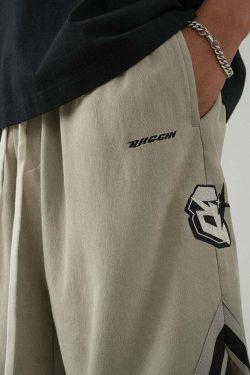 BJHG Y2K Grunge Contrast-Lined Lounge Shorts - 90s Retro Summer Outfit for Women