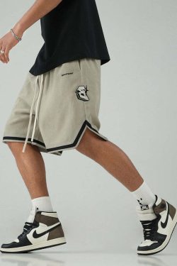 BJHG Y2K Grunge Contrast-Lined Lounge Shorts - 90s Retro Summer Outfit for Women