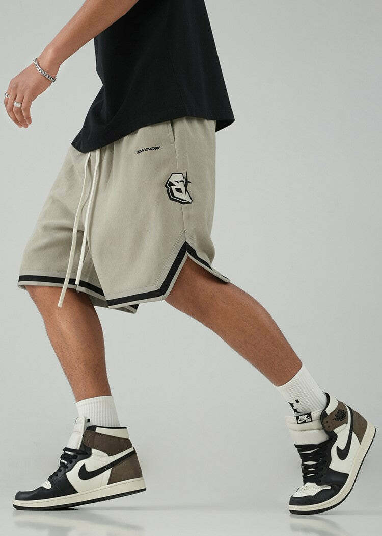 BJHG Y2K Grunge Contrast-Lined Lounge Shorts - 90s Retro Summer Outfit for Women