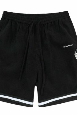BJHG Y2K Grunge Contrast-Lined Lounge Shorts - 90s Retro Summer Outfit for Women