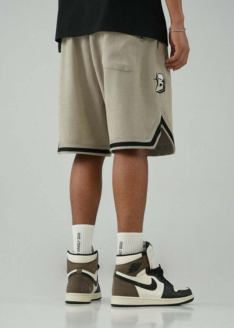 BJHG Y2K Grunge Contrast-Lined Lounge Shorts - 90s Retro Summer Outfit for Women
