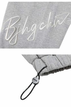 BJHG Y2K Grunge Drawstring Lounge Pants - 90s Retro Summer Outfit, Gothic Y2K Fashion