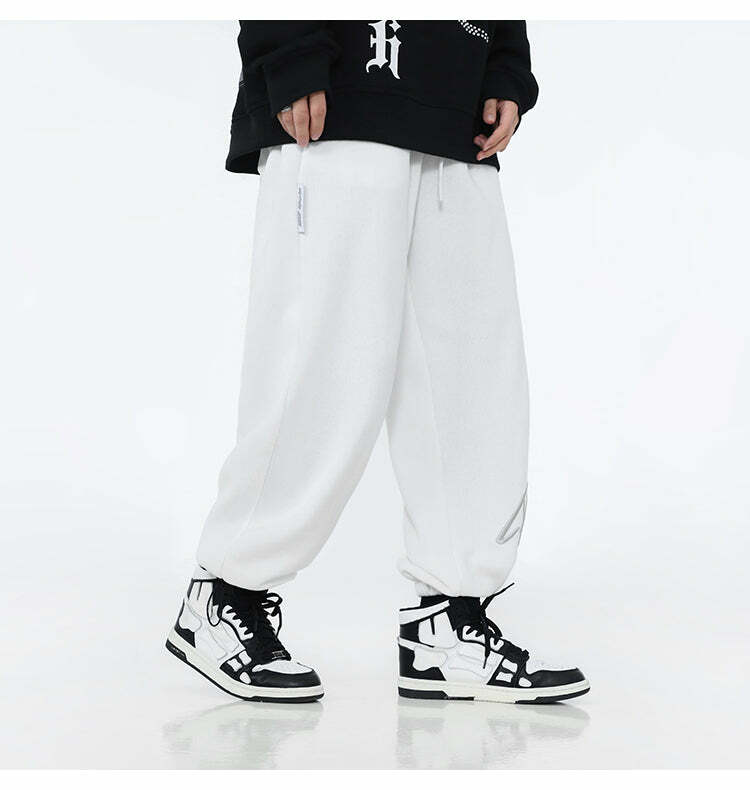 BJHG Y2K Grunge Drawstring Lounge Pants - 90s Retro Summer Outfit, Gothic Y2K Fashion