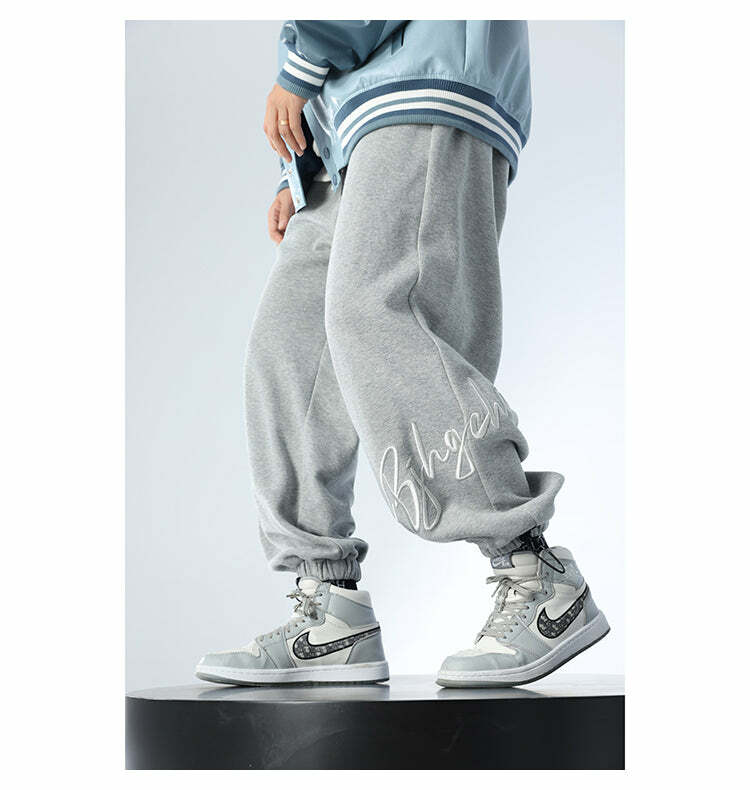 BJHG Y2K Grunge Drawstring Lounge Pants - 90s Retro Summer Outfit, Gothic Y2K Fashion