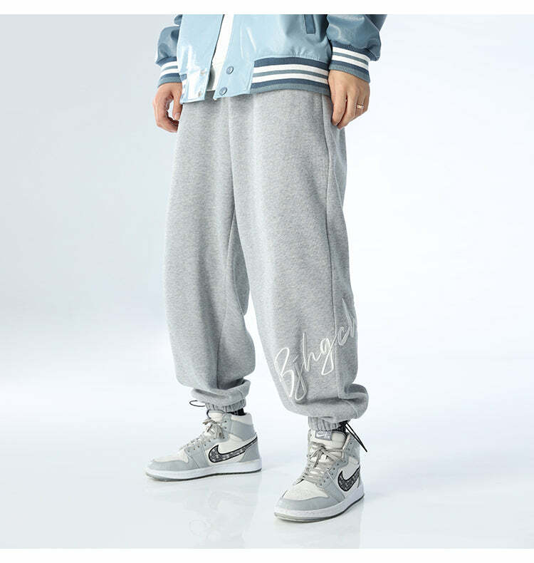BJHG Y2K Grunge Drawstring Lounge Pants - 90s Retro Summer Outfit, Gothic Y2K Fashion