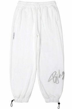 BJHG Y2K Grunge Drawstring Lounge Pants - 90s Retro Summer Outfit, Gothic Y2K Fashion