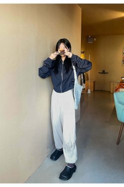 BJHG Y2K Grunge Drawstring Lounge Pants - 90s Retro Summer Outfit, Gothic Y2K Fashion