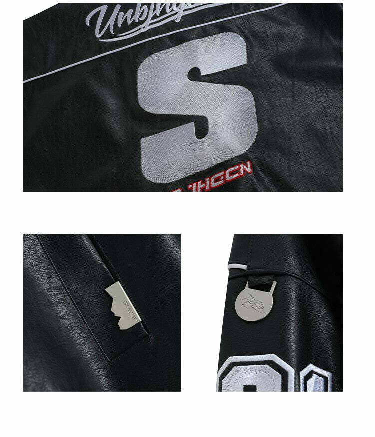 BJHG Y2K Grunge Patched Biker Jacket - Retro 90s Fashion, Summer Outfits, and Clubwear