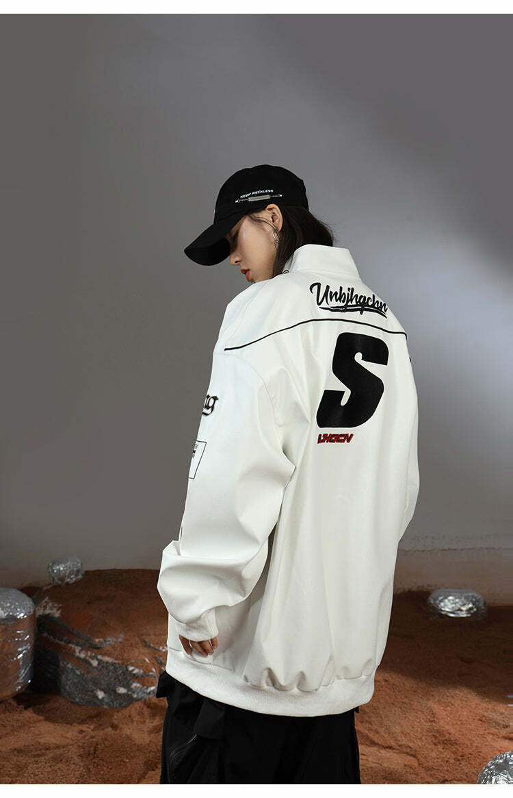 BJHG Y2K Grunge Patched Biker Jacket - Retro 90s Fashion, Summer Outfits, and Clubwear