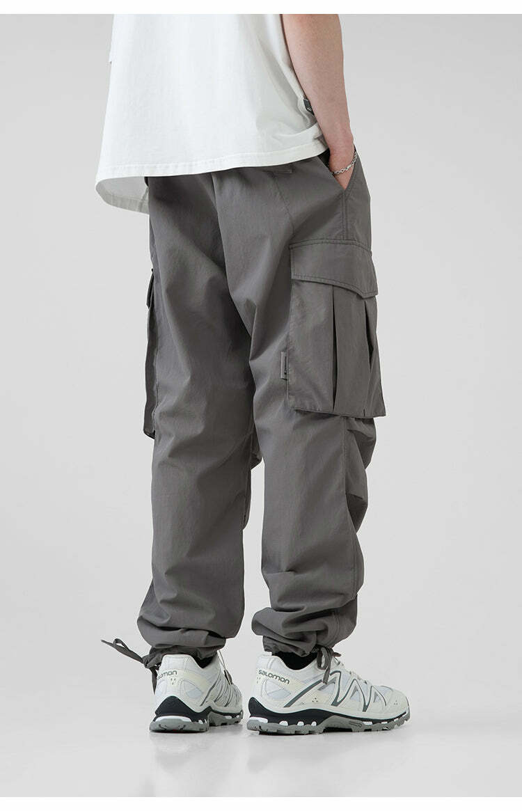 BJHG Y2K Pleated Cargo Pants - 90s Grunge, Retro Summer Outfits, Y2K Fashion Essentials