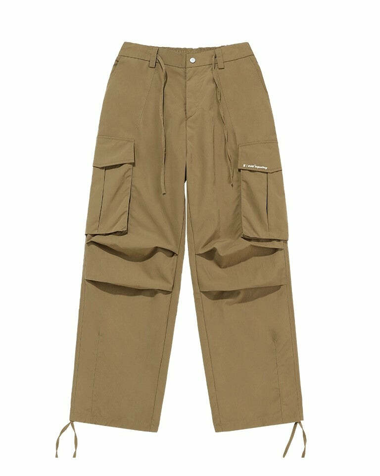 BJHG Y2K Pleated Cargo Pants - 90s Grunge, Retro Summer Outfits, Y2K Fashion Essentials