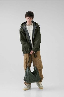 BJHG Y2K Pleated Cargo Pants - 90s Grunge, Retro Summer Outfits, Y2K Fashion Essentials
