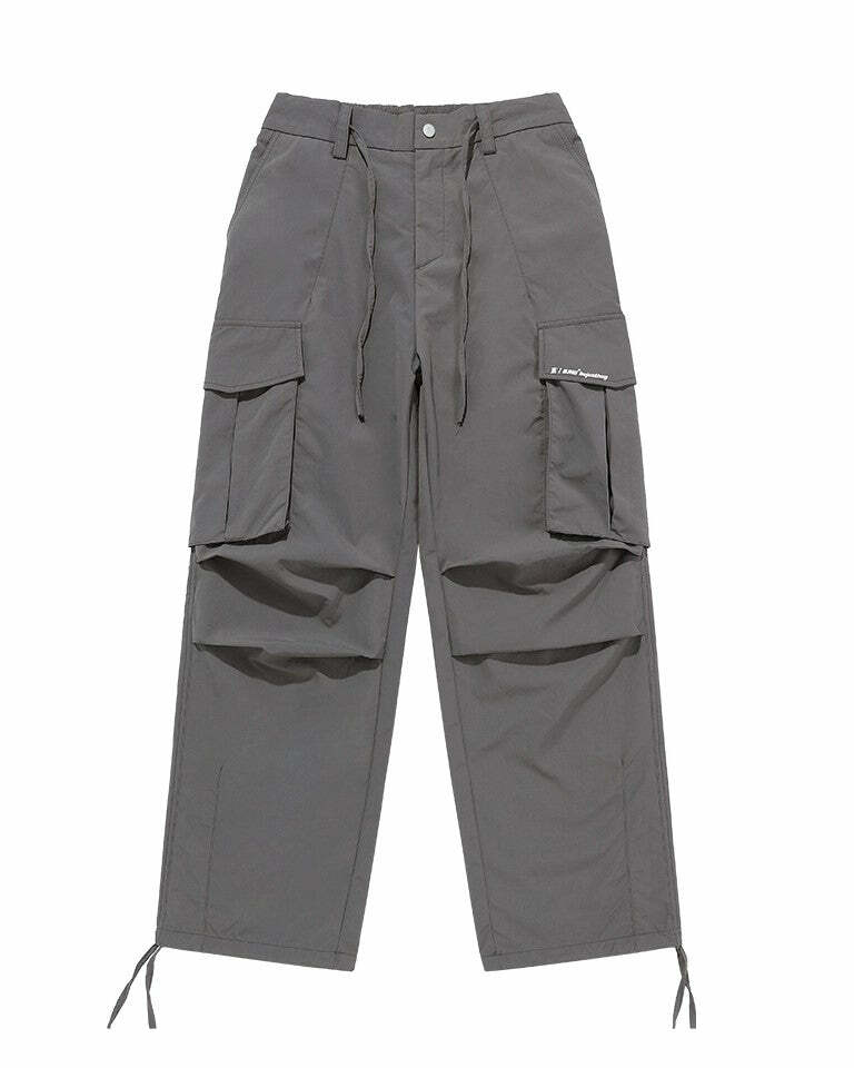 BJHG Y2K Pleated Cargo Pants - 90s Grunge, Retro Summer Outfits, Y2K Fashion Essentials