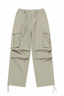 BJHG Y2K Pleated Cargo Pants - 90s Grunge, Retro Summer Outfits, Y2K Fashion Essentials