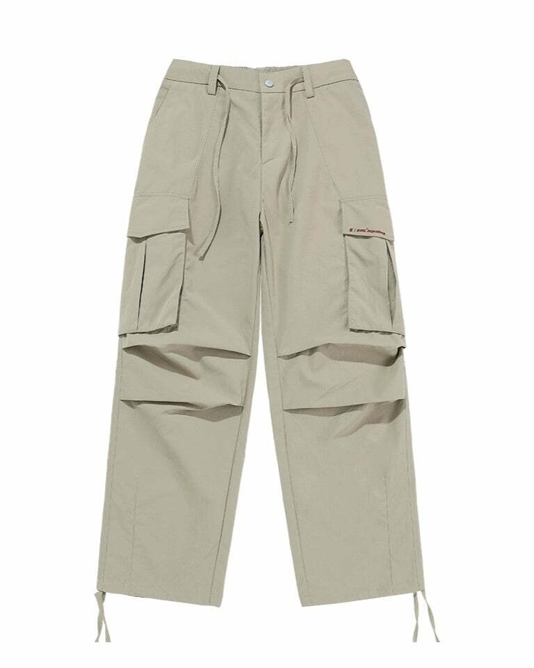BJHG Y2K Pleated Cargo Pants - 90s Grunge, Retro Summer Outfits, Y2K Fashion Essentials