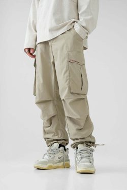 BJHG Y2K Pleated Cargo Pants - 90s Grunge, Retro Summer Outfits, Y2K Fashion Essentials