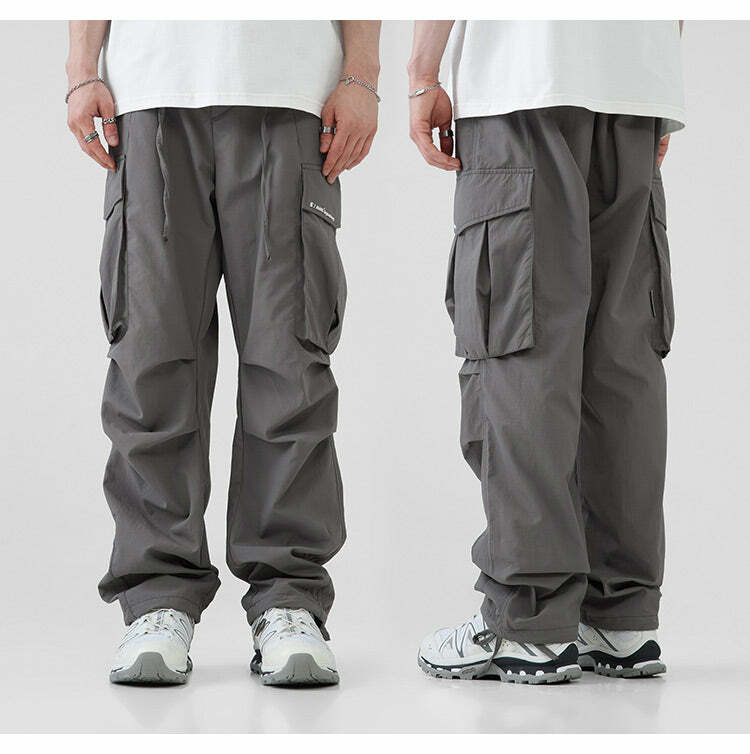 BJHG Y2K Pleated Cargo Pants - 90s Grunge, Retro Summer Outfits, Y2K Fashion Essentials