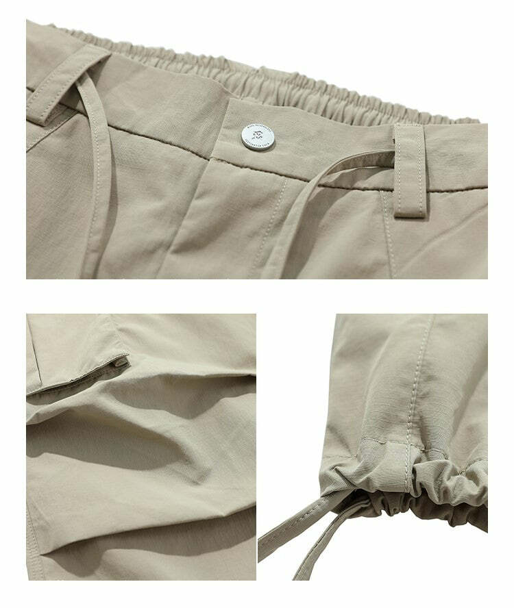 BJHG Y2K Pleated Cargo Pants - 90s Grunge, Retro Summer Outfits, Y2K Fashion Essentials