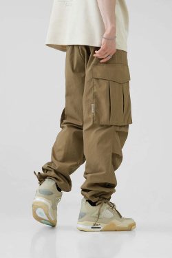 BJHG Y2K Pleated Cargo Pants - 90s Grunge, Retro Summer Outfits, Y2K Fashion Essentials