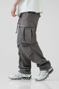 BJHG Y2K Pleated Cargo Pants - 90s Grunge, Retro Summer Outfits, Y2K Fashion Essentials