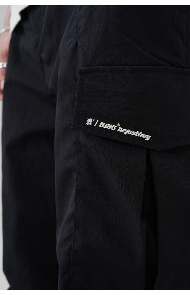 BJHG Y2K Pleated Cargo Pants - 90s Grunge, Retro Summer Outfits, Y2K Fashion Essentials