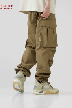 BJHG Y2K Pleated Cargo Pants - 90s Grunge, Retro Summer Outfits, Y2K Fashion Essentials