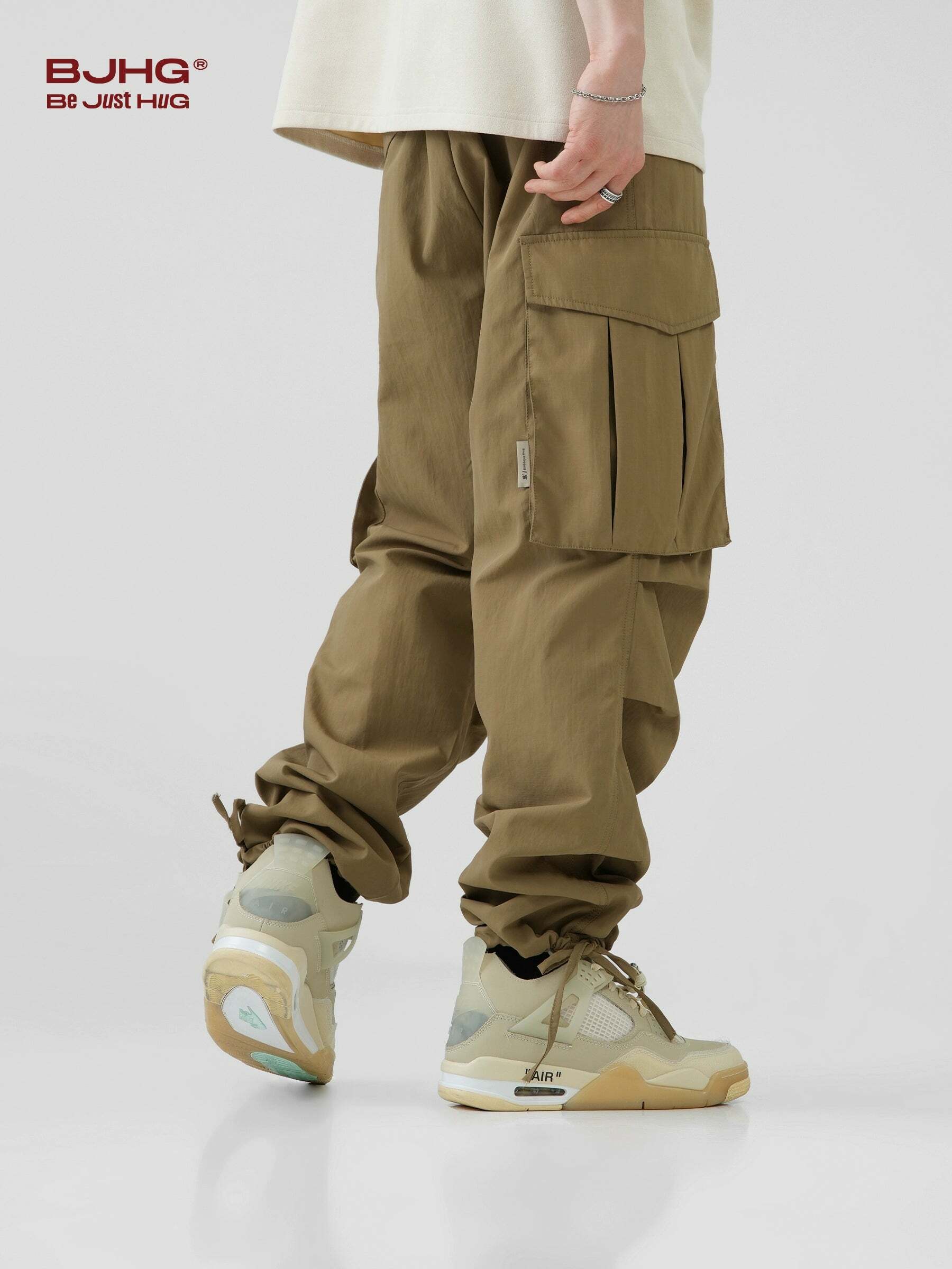 BJHG Y2K Pleated Cargo Pants - 90s Grunge, Retro Summer Outfits, Y2K Fashion Essentials